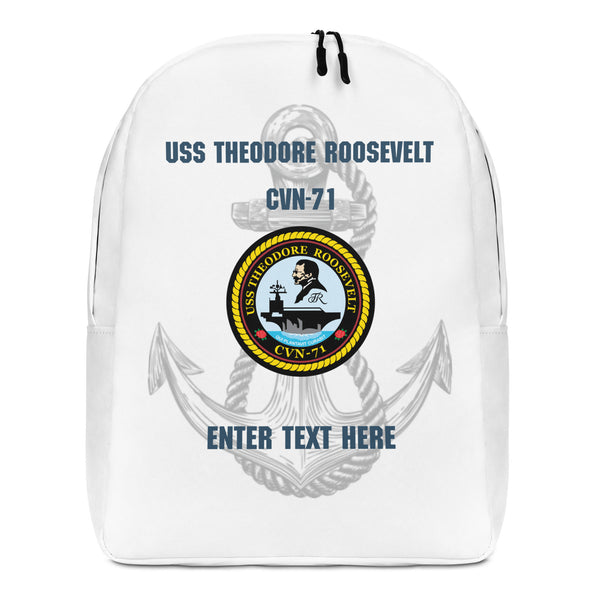 Customizable USS THEODORE ROOSEVELT Minimalist Backpack