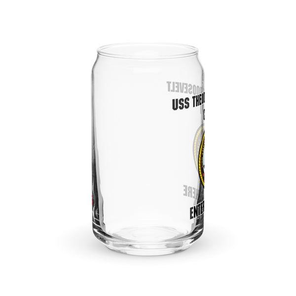 Customizable USS THEODORE ROOSEVELT Can-shaped glass