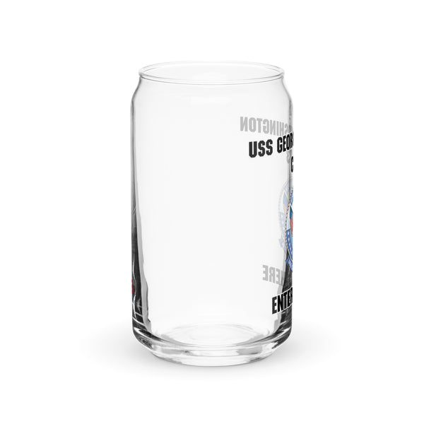 Customizable USS GEORGE WASHINGTON Can-shaped glass