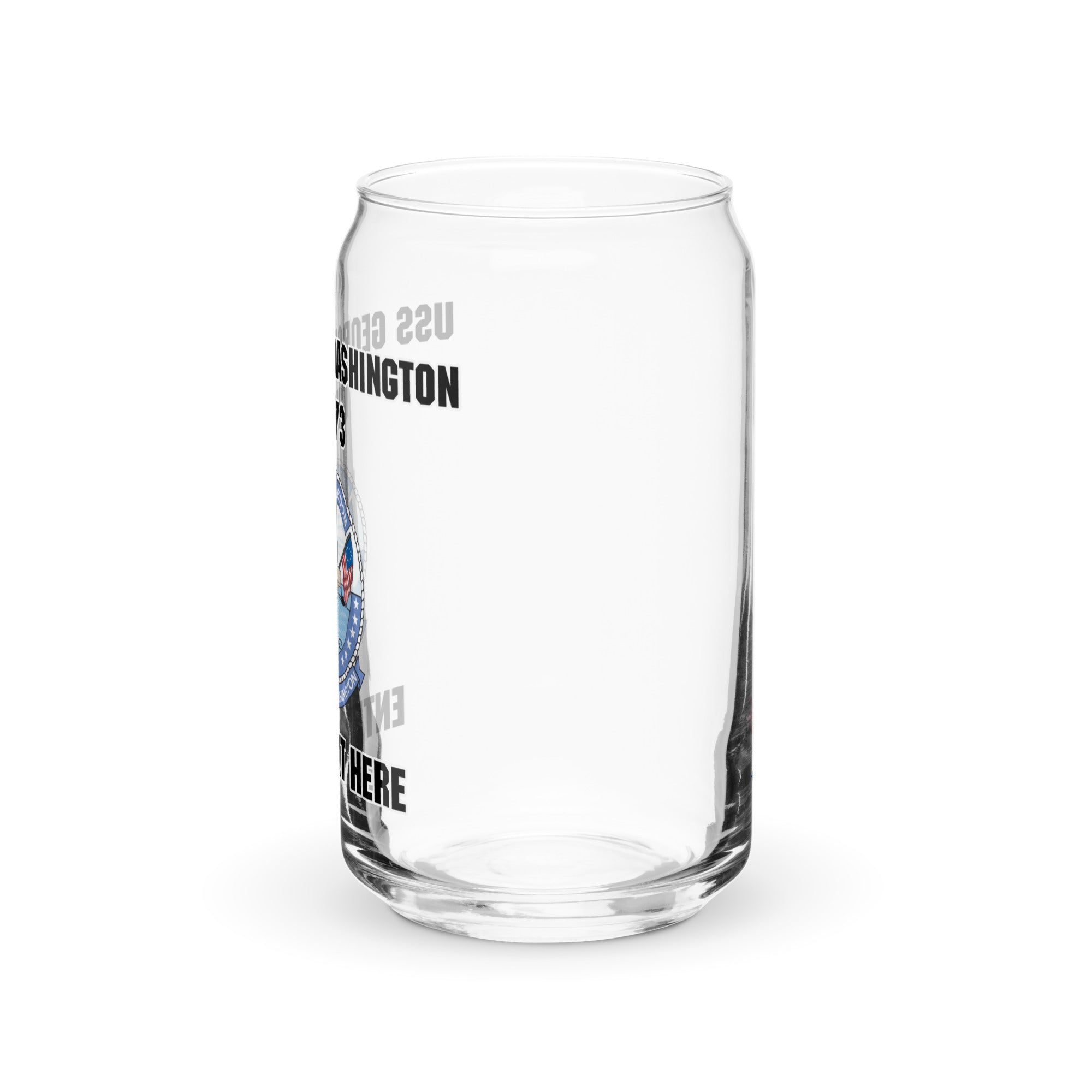 Customizable USS GEORGE WASHINGTON Can-shaped glass