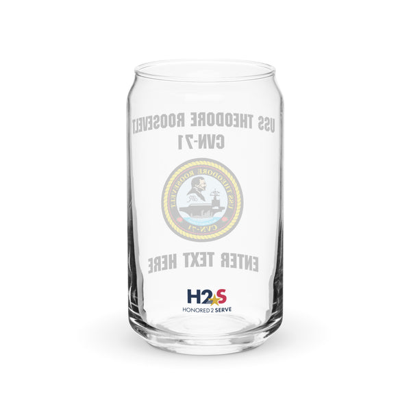 Customizable USS THEODORE ROOSEVELT Can-shaped glass
