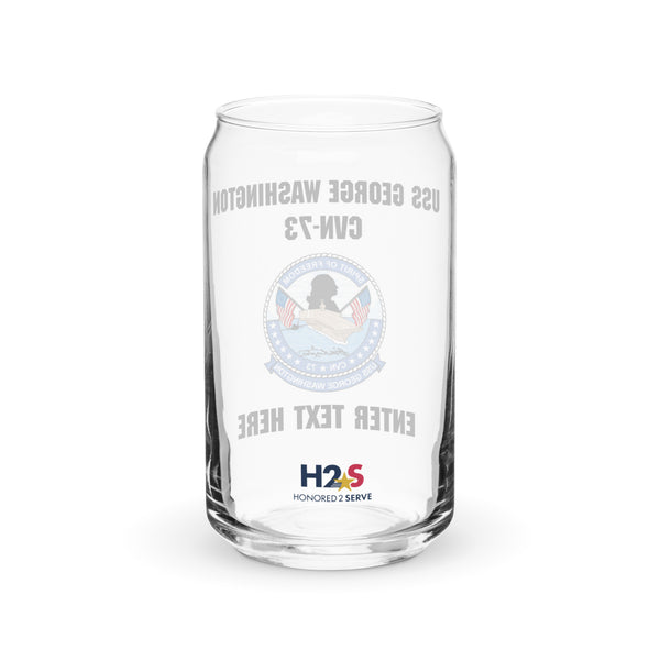 Customizable USS GEORGE WASHINGTON Can-shaped glass