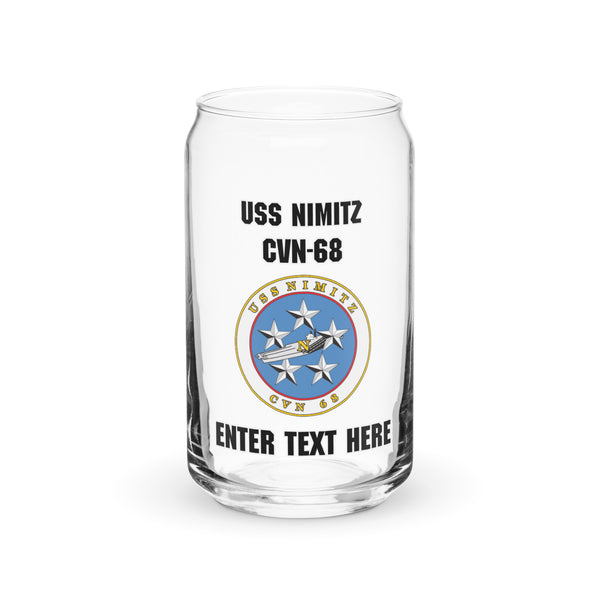 Customizable USS NIMITZ Can-shaped glass