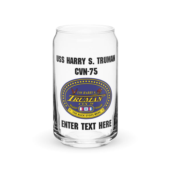 Customizable USS HARRY S. TRUMAN Can-shaped glass