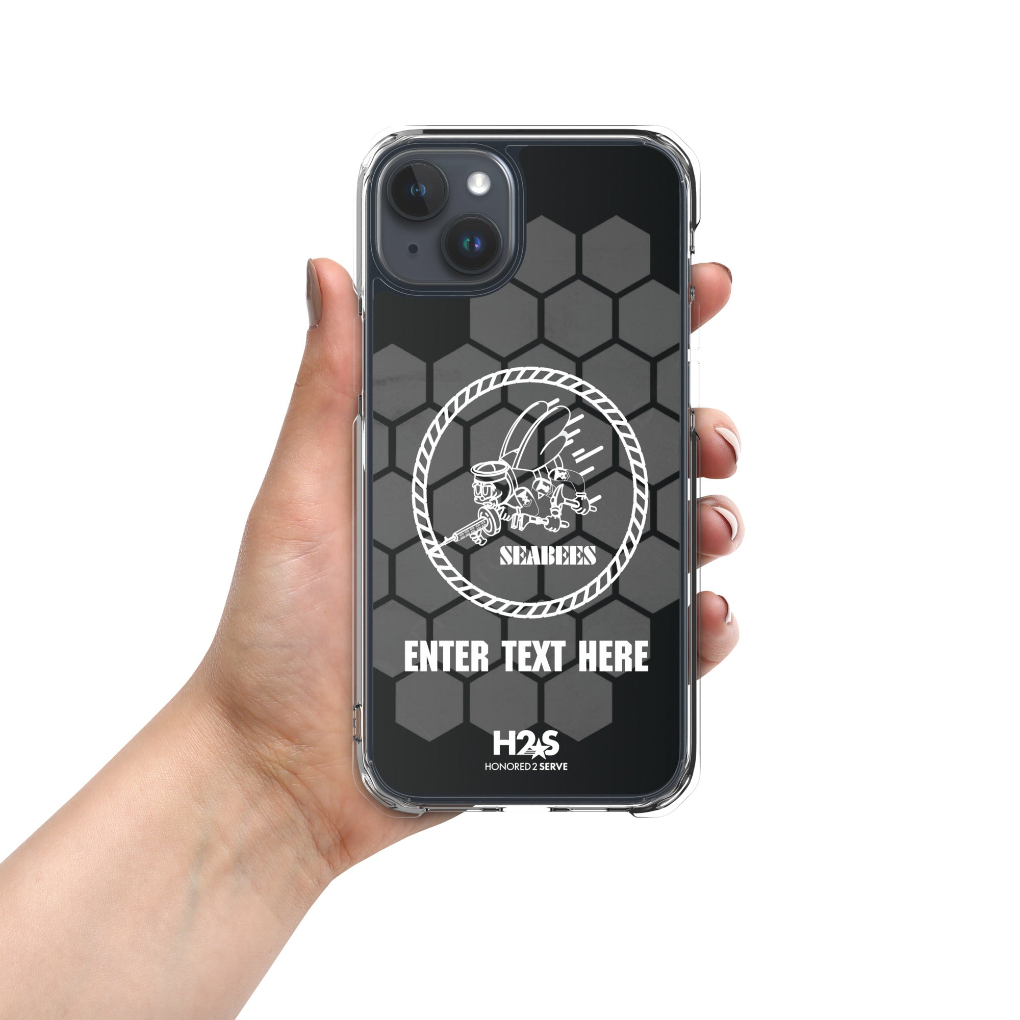 Customizable US Navy SEABEES Clear Case for iPhone®