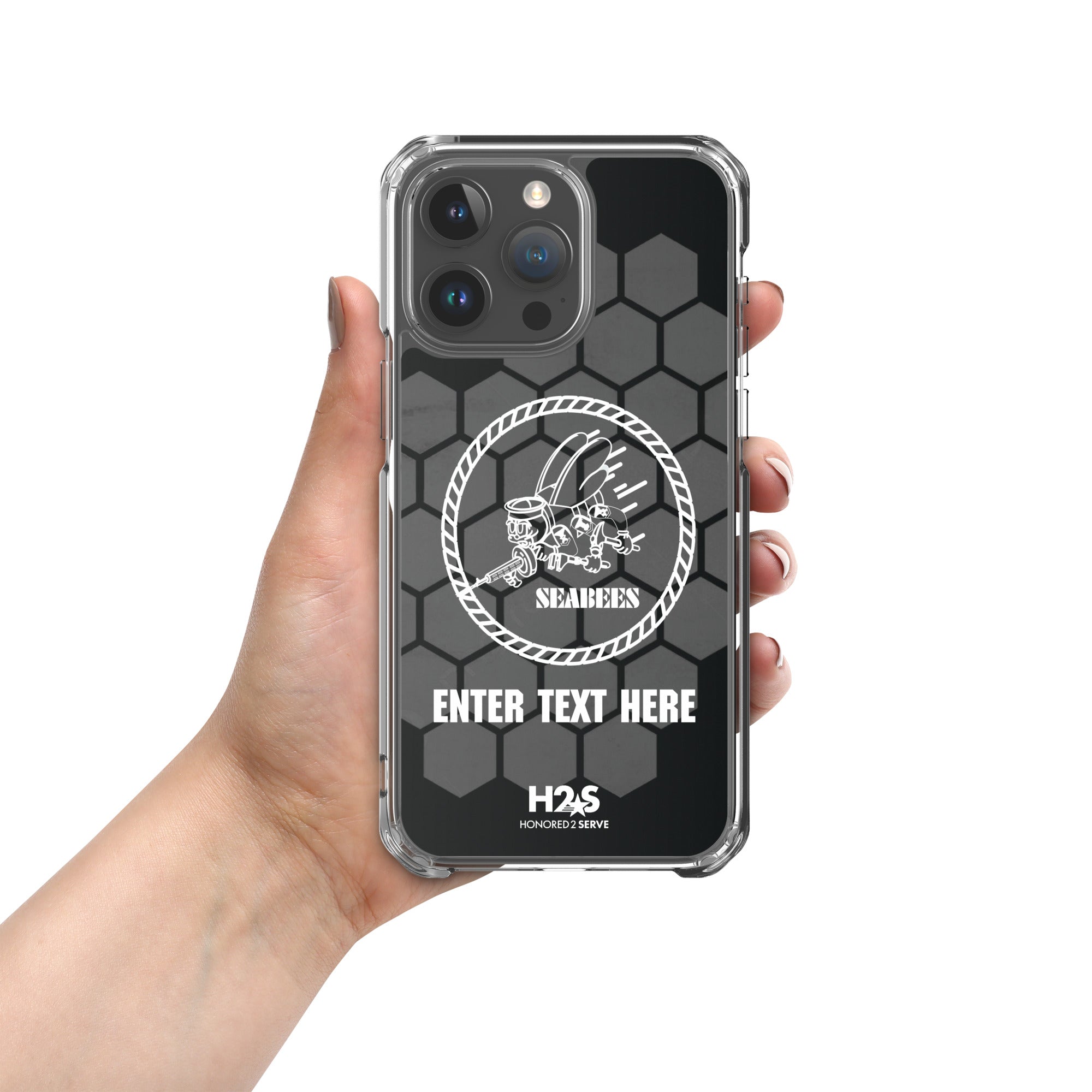 Customizable US Navy SEABEES Clear Case for iPhone®