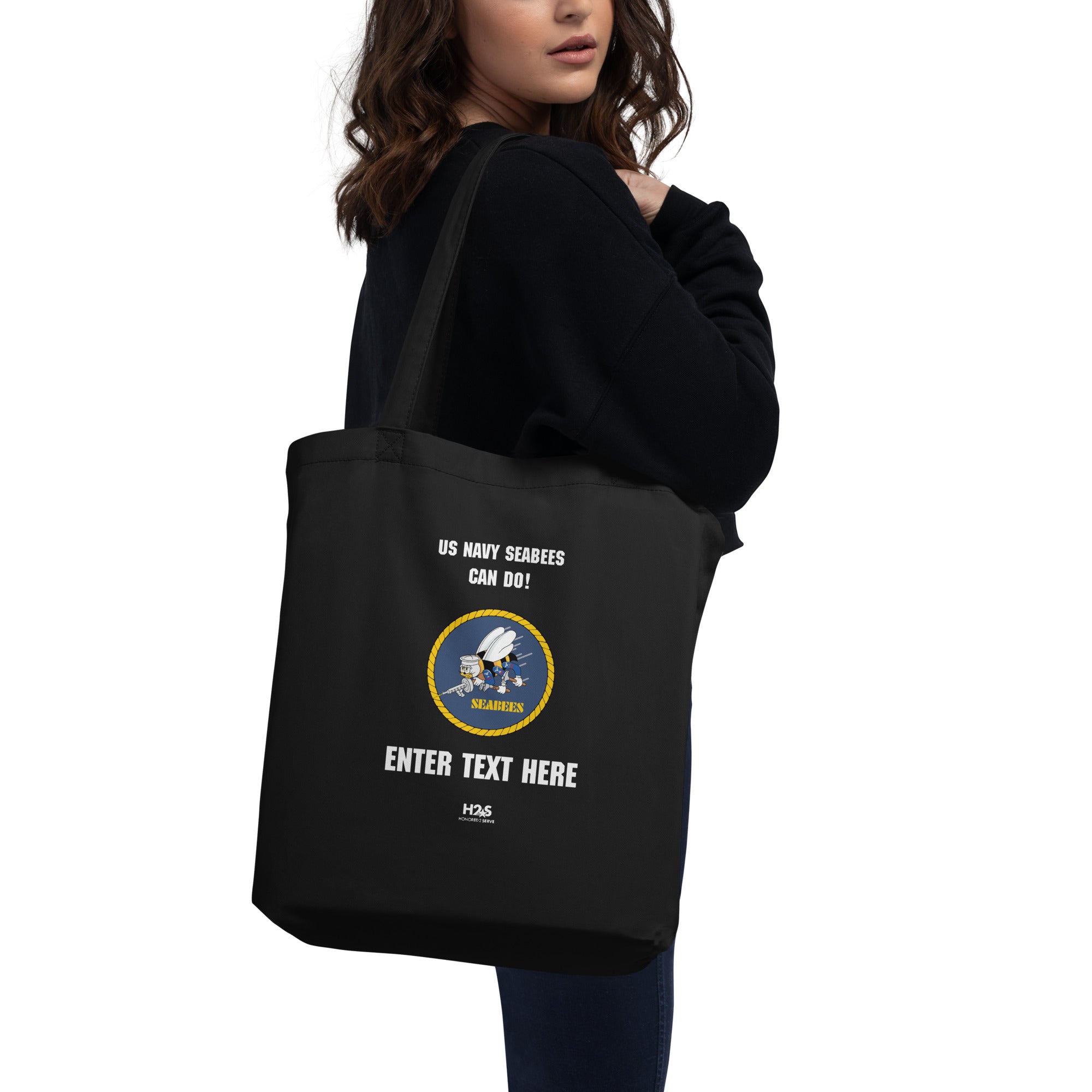 Customizable U.S. Navy Seabees Eco Tote Bag