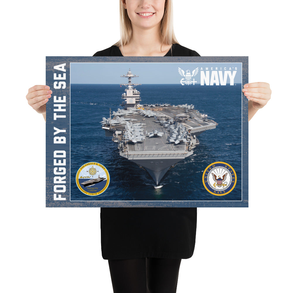 Non-Customizable USS GERALD R. FORD Photo paper poster