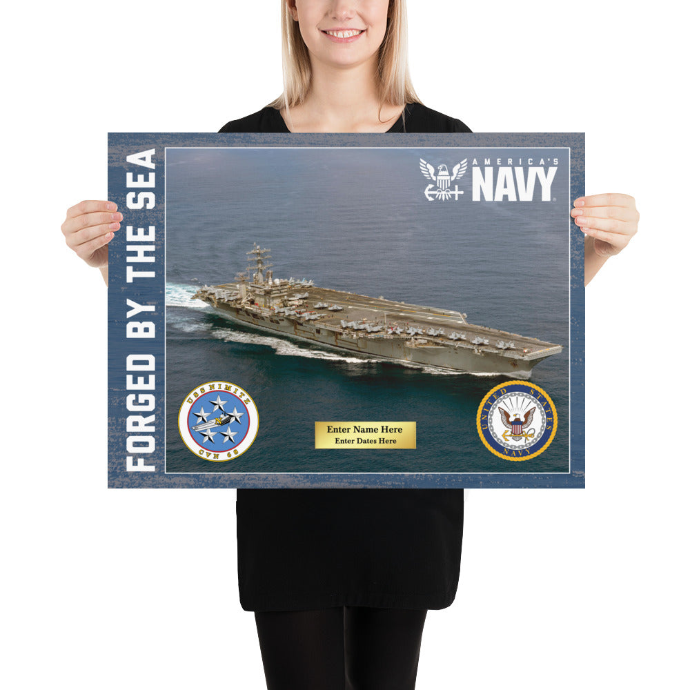 Customizable USS NIMITZ Photo paper poster