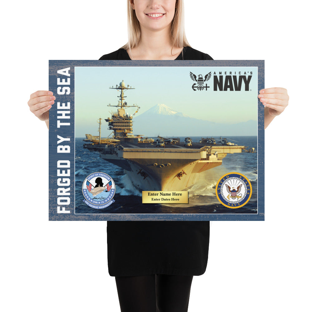 Customizable USS GEORGE WASHINGTON Photo paper poster