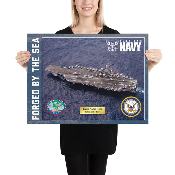Customizable USS RONALD REAGAN Photo paper poster