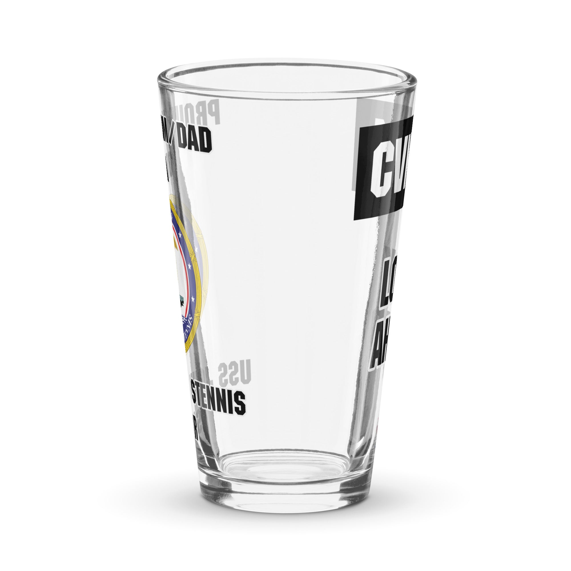 Customizable USS JOHN C. STENNIS Shaker pint glass