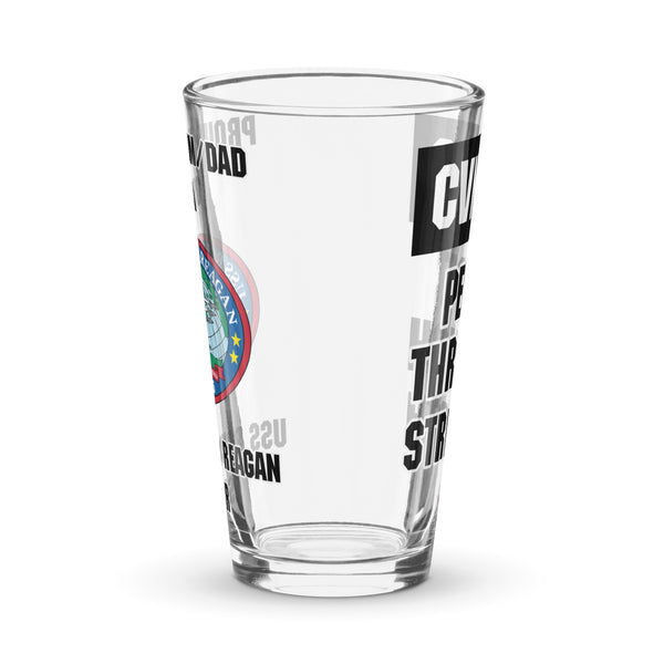 Customizable USS RONALD REAGAN Shaker pint glass