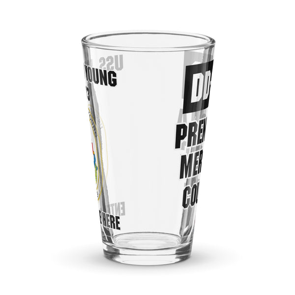 Customizable USS JOHN YOUNG Shaker pint glass