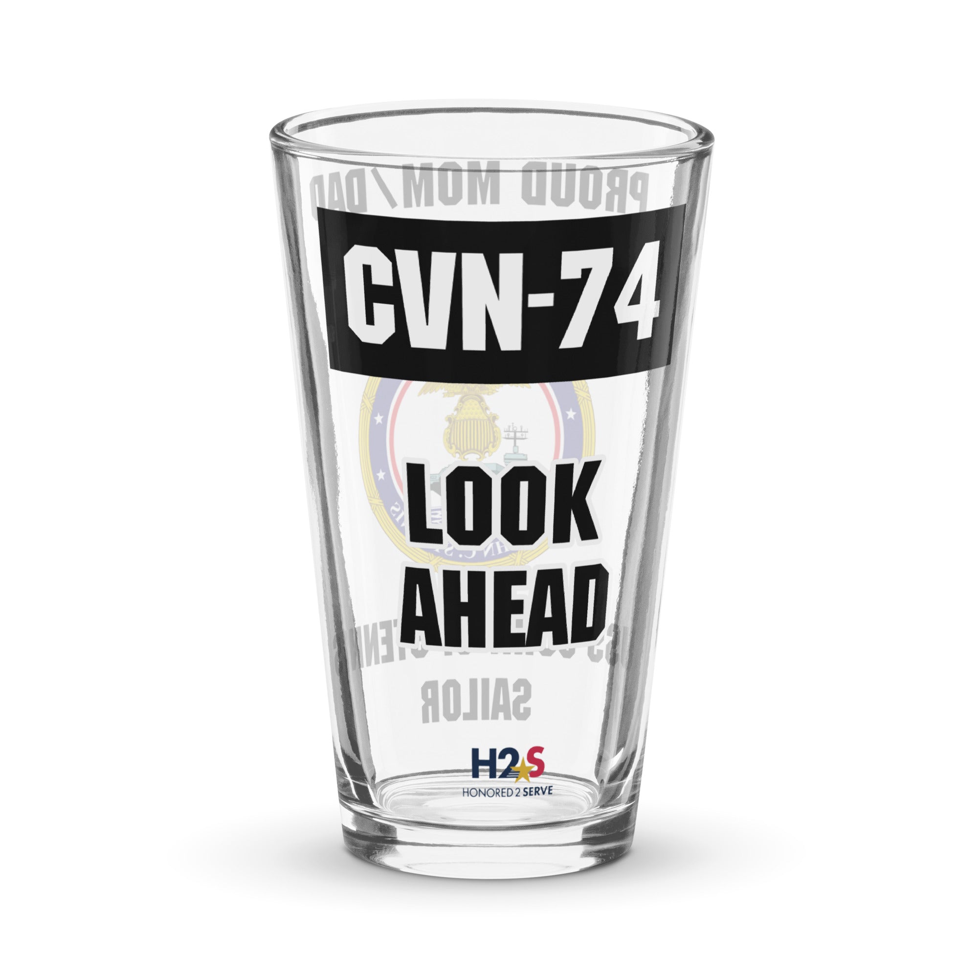 Customizable USS JOHN C. STENNIS Shaker pint glass