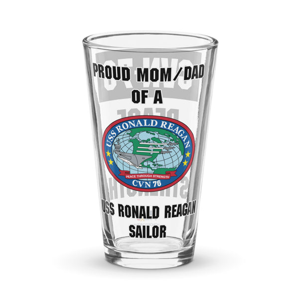 Customizable USS RONALD REAGAN Shaker pint glass