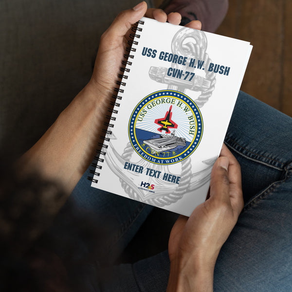 Customizable USS GEORGE H.W. BUSH Spiral notebook