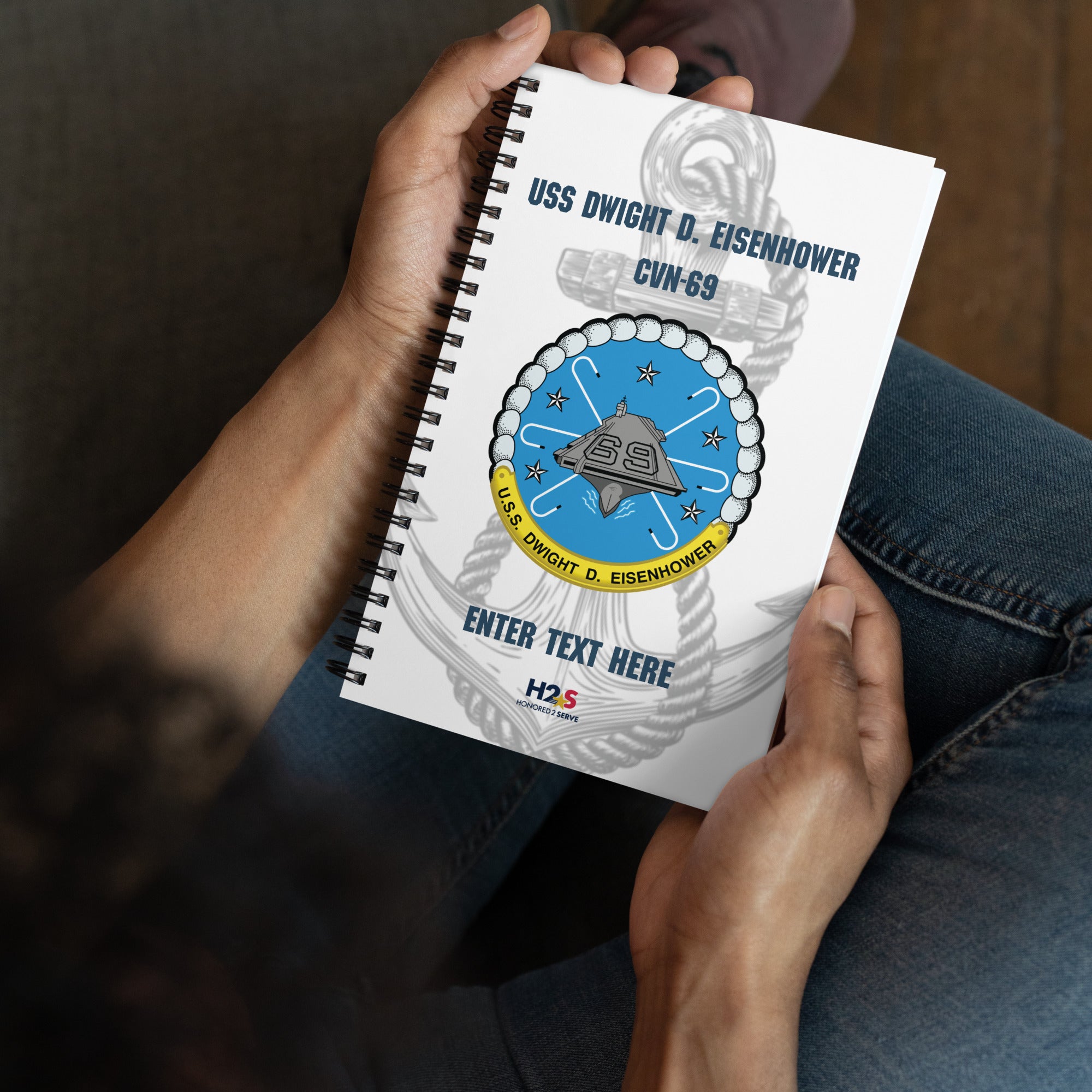 Customizable USS DWIGHT D. EISENHOWER Spiral notebook