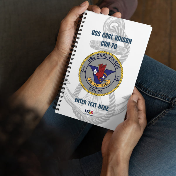 Customizable USS CARL VINSON Spiral notebook