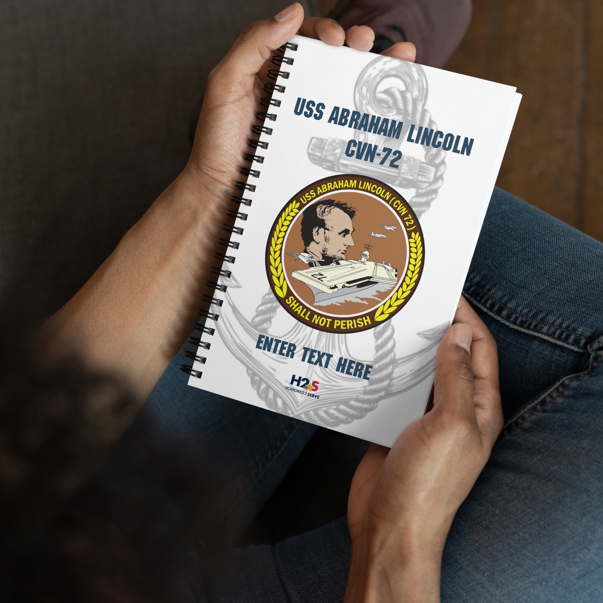 Customizable USS ABRAHAM LINCOLN Spiral notebook