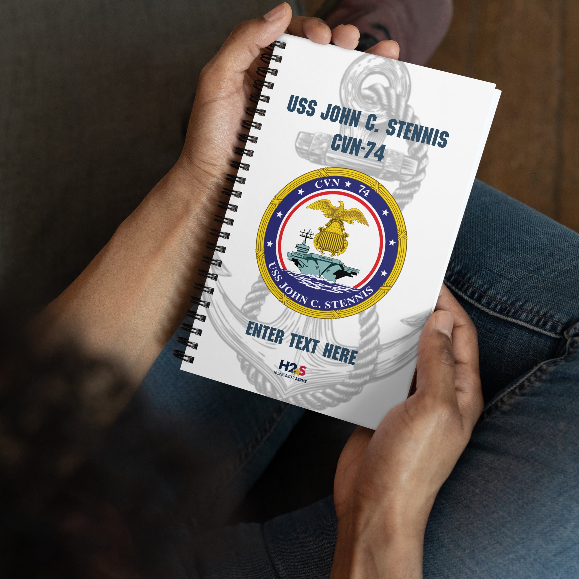 Customizable USS JOHN C. STENNIS Spiral notebook