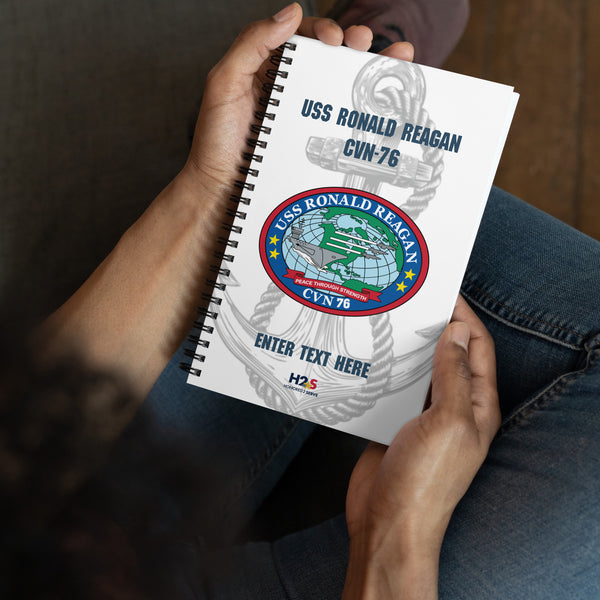 Customizable USS RONALD REAGAN Spiral notebook