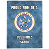 USS NIMITZ Proud Mom Throw Blanket