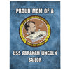 USS ABRAHAM LINCOLN Proud Mom Throw Blanket