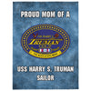 USS HARRY S. TRUMAN Proud Mom Throw Blanket