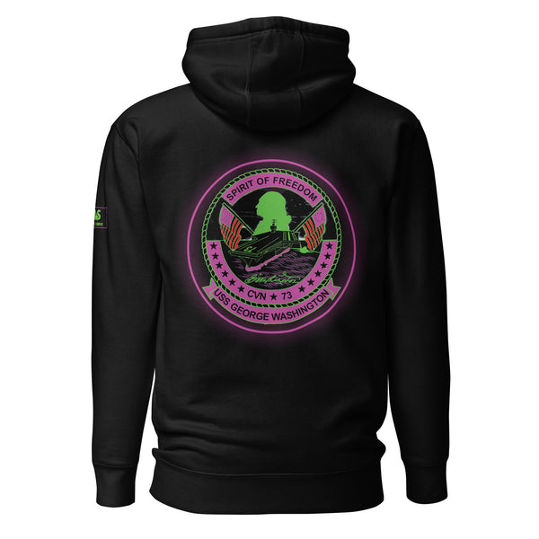 USS GEORGE WASHINGTON NEON Unisex Hoodie