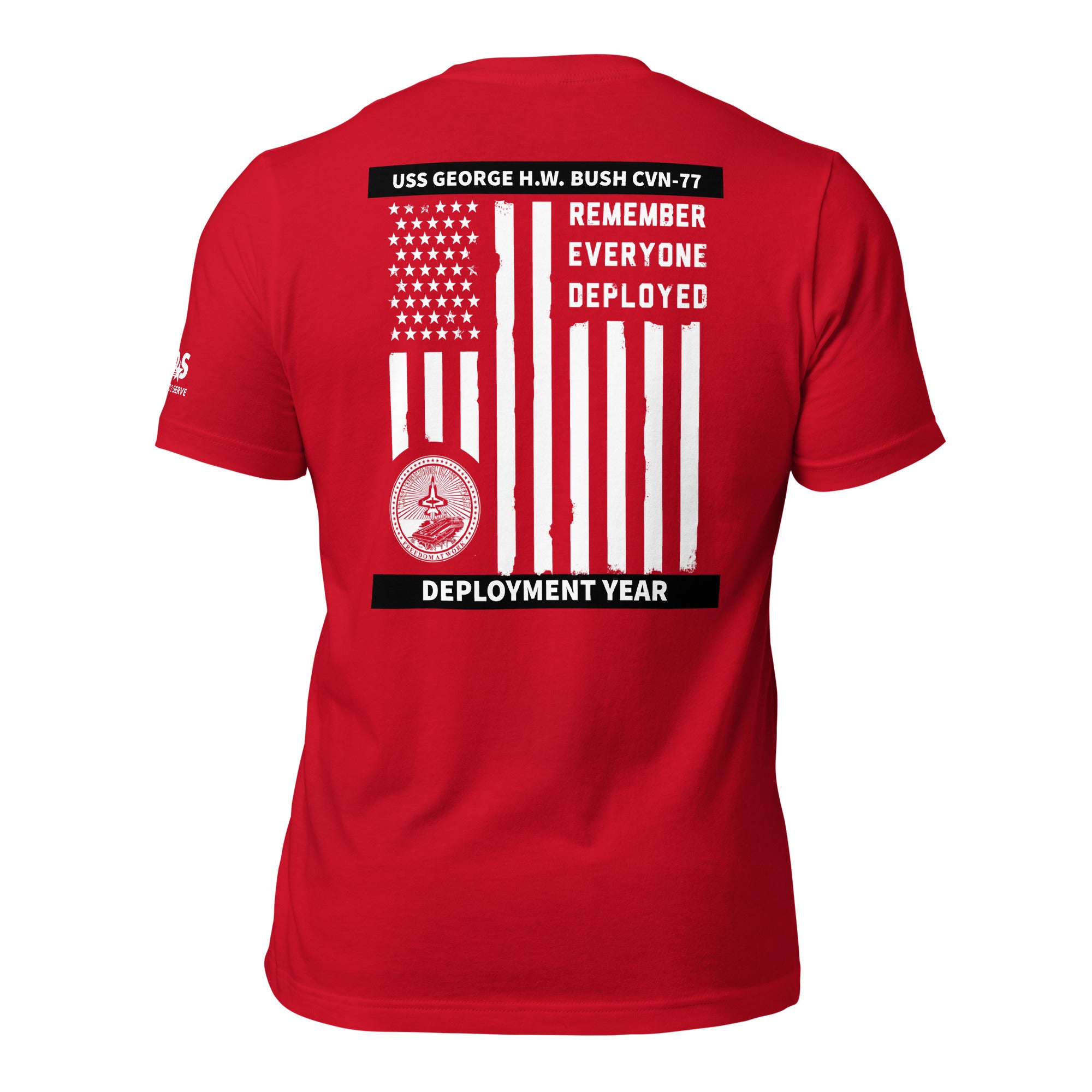 Customizable RED USS GEORGE H.W. BUSH Unisex t-shirt