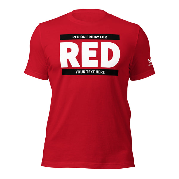 Customizable RED USS CARL VINSON Unisex t-shirt