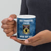 Customizable USS FORRESTAL (CVA-59) White glossy mug