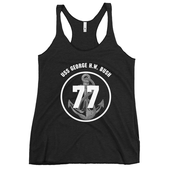 USS GEORGE H.W. BUSH Women's Racerback Tank