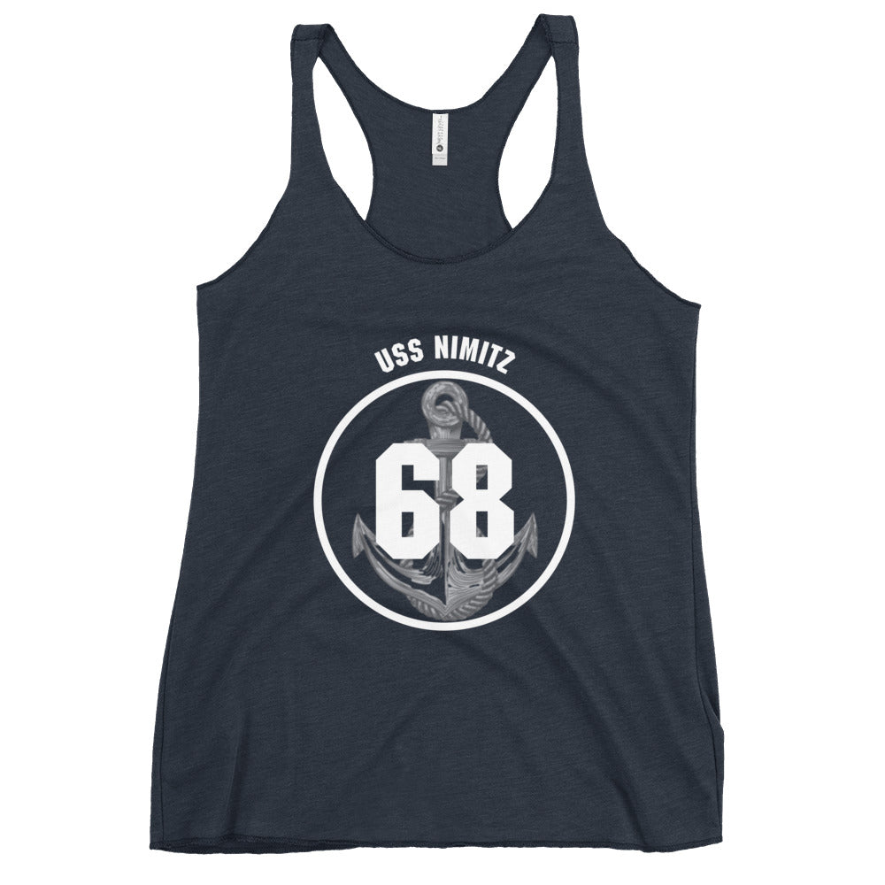 USS NIMITZ Women's Racerback Tank