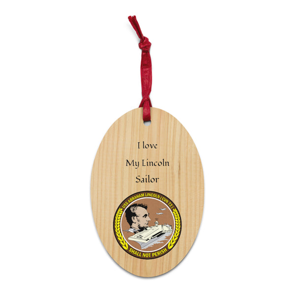 USS ABRAHAM LINCOLN Wooden Ornaments