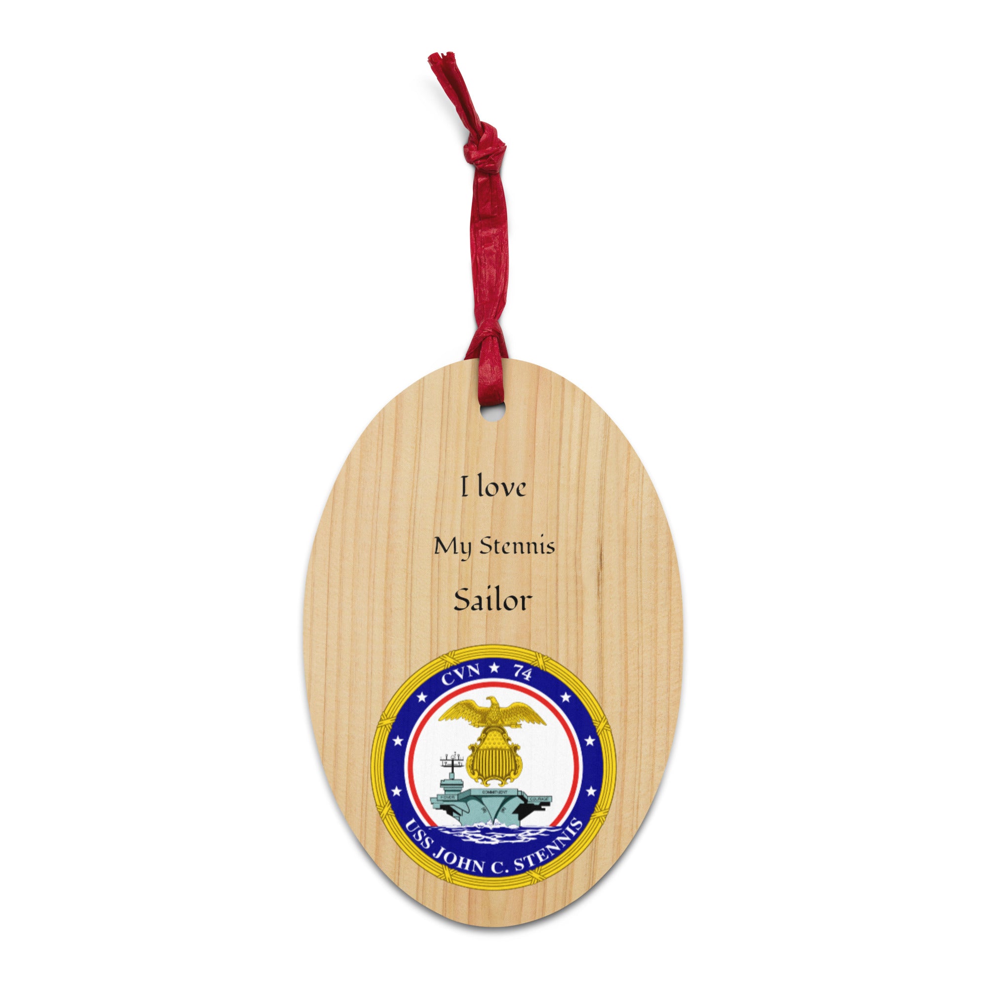 USS JOHN C. STENNIS Wooden Ornaments