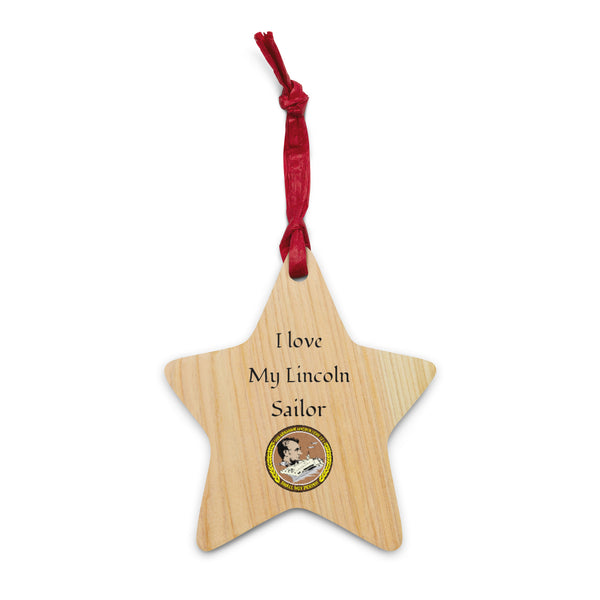 USS ABRAHAM LINCOLN Wooden Ornaments
